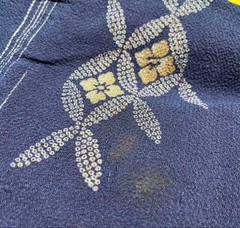 Antique Silk Fabric No478 Vintage Japanese Textile Timeworn 120cm Rare
