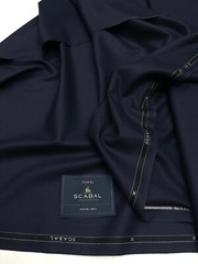 NAVY Blue Suiting Fabric Super 150s Wool SCABAL Luxury Dishdasha made in UK 3.5m