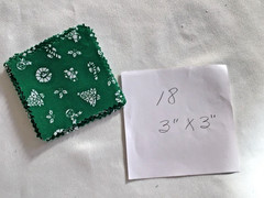 Mxd. Lot of 506 VTG Christmas Print Fabric Cotton Quilt Squares 3″- 3.5″- 4″