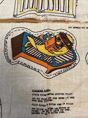 Vintage Cut Sew Panel 1970s Zoo Fish Bowl Rare Gem Unique