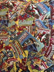 Marvel Comics Super Heroes Cotton Fabric By Camelot Fabrics 62”x45” New