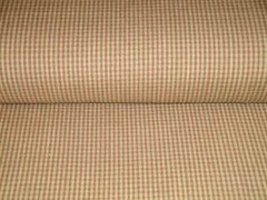 Brown Small Check Homespun Fabric | Primitive Rustic Cabin Cotton Fabric