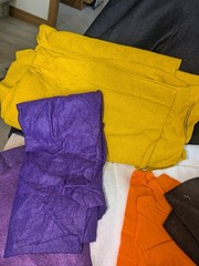 Vintage Lot of 23 Felt Fabric Arts Crafts Several Large Pieces Many Colors