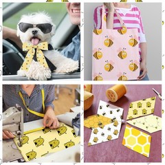 Bee Quilting Fabric Square 20 PCS 10×10 Inch Honeycomb Precuts Sunflower Daisy