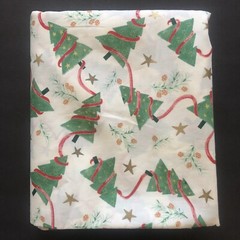 New 4 yd 2″ Holiday Christmas Tree Star Pinecone Ribbon Cotton Quilt Sew Fabric