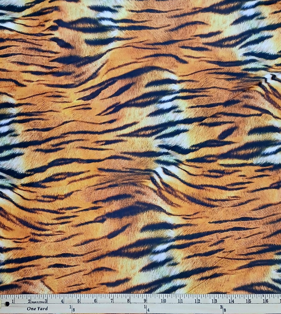 Cotton Animal Kingdom Tigers Stripes 108″ Wide Cotton Fabric by the Yard D263.31
