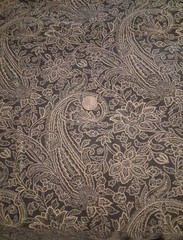 Blue And White Floral Cotton Polyester Fabric 104″ X 36″