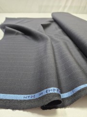 Yves Saint Laurent Super 150s Wool Cashmere Gray Pinstripe Suiting 8 Yd England