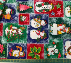 CONCORD FABRICS – SNOWMAN PATCH– 1 3/8 YARDS