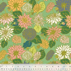 Windham Fabrics In the Garden Cotton Quilting by Yard + 44” 53627-2 Sage Green