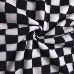 Black White Checkerboard Fleece Fabric 58″ Wide Printed Fleece Yard