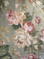 Cabbage Roses On Light Green Back Ground Medium Wt. Cotton Pillows,Designer Deco