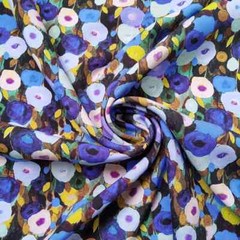 Soft Viscose 55” Wide By Yard Floral Rayon Fabric Soft Dress Gown Robe Material