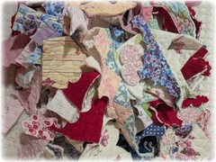Vintage Quilt Scrap Cutter Quilt Scrap Pieces Slow Stitch, Junk Journal, Bag 7