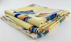 JoAnn Fabrics Yellow Hotels of the World Fabric 5 yards Beaches Italy Spain Japa