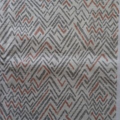 Vtg Waverly Home Decor Fabric, Contemporary Gray Geometric Zig Zag 1.8 yds