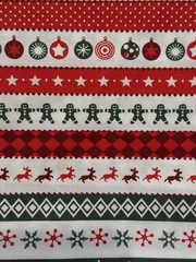 ChristmasCraft Fabric 19″ X 19″ 8 Pieces Different Color way / Pattern, Cotton
