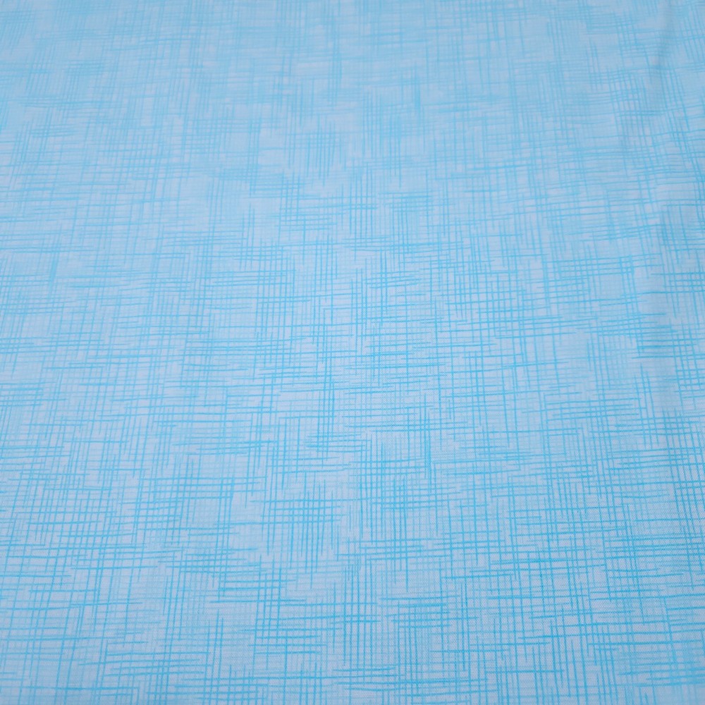 Harmony Cotton BTY Quilting Treasures Tonal Blue Cross Hatch Plaid Blender