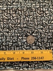 1 Yd & 22” Abstract Cotton Print Fabric Black Gray Lite Gray White LQQK