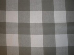 Dunroven House 3 Inch Farmhouse Check Grey White Woven Cotton Homespun Fabric