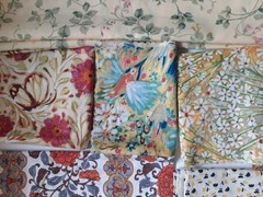 11 PC / 1 LB Mixed Lot Cotton Fabric Prints Warm Sunny Colors Modern & Vintage