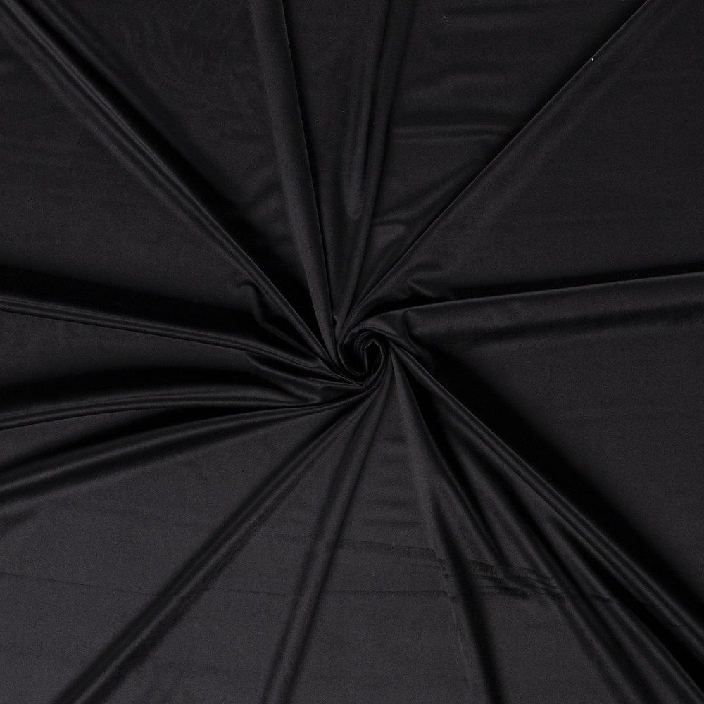 LUXURY Silky Velvet Velour Fabric Material – BLACK