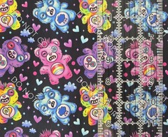 100% Cotton Woven Novelty Fabric Fugglers Ugly Bears By The 1/4 Yard 9×56