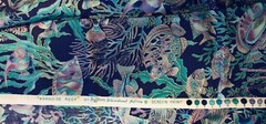 VTG Paradise Reef Purple Turquoise Silver Metallic Accent by Hoffman Remnant