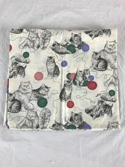 42″x44″ – 1997 Michael Woodward Creations Kittens Playing wi Yarn Cotton Fabric