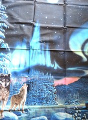 Bolt 13 Panels Northern Lights Wolf Panel Size 36 X 44 Inches Windham Fabric