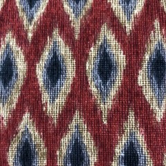 Waverly Inspirations Screen Print Fabric Geometric Diamond Red 5. 75 Yd x 55″ W