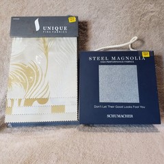 Set Of 2 Fabric Sample Books Schumacher Steel Magnolia Unique 88pcs