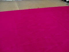 Moire Faille Fabric Remnant Cranberry Red Cotton Acetate 61″ W x 70″L x 80″L