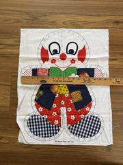VTG Spring Mills 1975 Clown Doll Toy Pillow Cut & Sew Fabric Panel Cotton