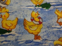 Northcott Fabric Puddle Ducks Sue Kruger Running Raincoat Water Scenes 3 Yards