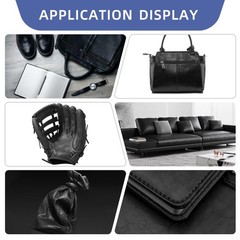 Faux Leather Upholstery Fabric Black Vinyl Sheets Replacement Car Sofa