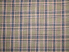 Olive Green Navy Blue Plaid Homespun Fabric | Farmhouse Cabin Cottage Rustic