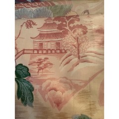 Sold by the yard. Stanley King Studio French Chinoiserie Fan Floral Cotton
