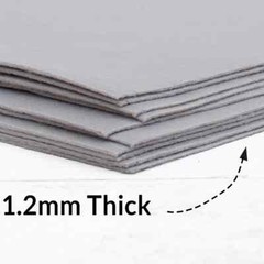Premium Felt Roll – 12″ x 10yd – Light Grey – Soft Wool-Like 1.2mm Thick