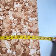 northcott quilting cotton fabric abstract circles brown cafe culture 24489 18×43