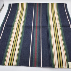 Ralph Lauren discontinued green blue red yellow tripe Fabric 26″ x 25”