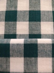 Dark Green Gingham 1″ Check Fabric Cotton Home Dec Tablecloth Weight 17″ x 56″