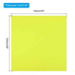 Acrylic Soft Felt Fabric Sheets Fiber Sheets Bright Yellow 39×39 Inch 1mm Thick