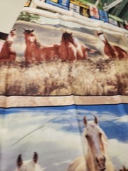 23×44 Panel KIT Quilt Wall Hanging Pillow Mustang horse Meadows 100 % cotton