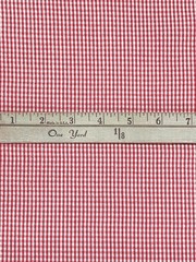 1 Yd Seersucker Fabric Red Check Robert Kaufman 1/8 th Bolt End