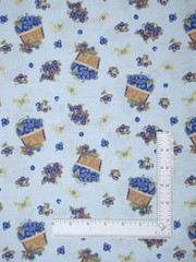 Blueberry Fruit Baskets Fabric By The Yard Berrylicious Cotton by Henry Glass