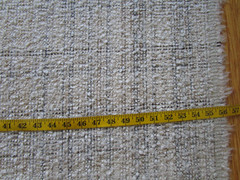 KARMIN in Mineral 4.16 yds Fluffy loop Boucle Upholstery Fabric Ivory Beige Grey