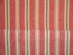 Americana Vintage Collection Red Black Tea Dye Dobby Stripe Homespun Fabric