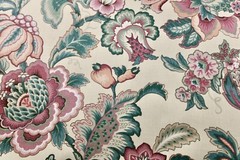 Fabric Remnant: Stanley king Studio/Fabricut Cotton Chintz Multi Color Floral