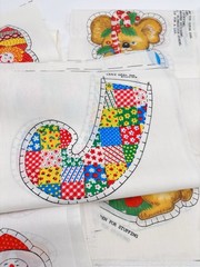 1970’s Spring Mills Christmas Ornaments 38 Sew/Stuff Fabric Panels Googly Eyes